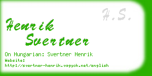 henrik svertner business card